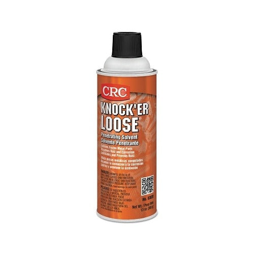 CRC Knock'er Loose penetrating solvent 16 oz orange aerosol can frees frozen parts dissolves rust and corrosion