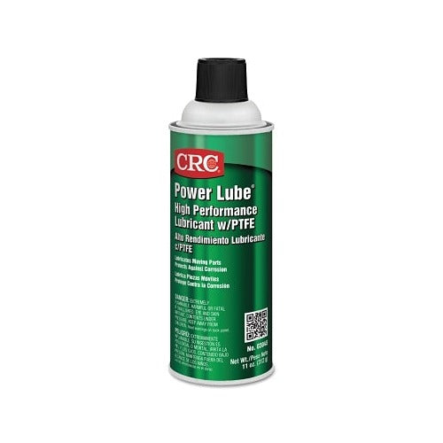 CRC Power Lube high-performance lubricant with PTFE, 11 oz aerosol spray can, white and green label
