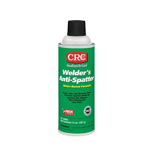 CRC Welder's Anti-Spatter water-based spray 16 oz aerosol can green label non-silicone low-odor formula anti-spatter spray