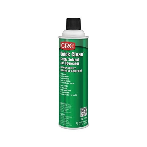 CRC Quick Clean safety solvent and degreaser 20 oz green aerosol can non-flammable VHC-free degreaser spray