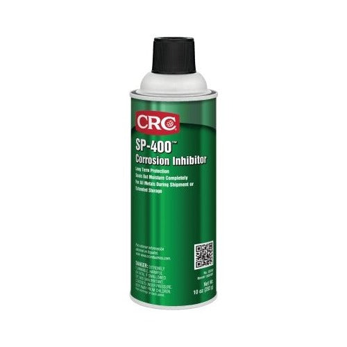 CRC SP-400 corrosion inhibitor aerosol can, 10 oz, green label, long-term metal protection spray can