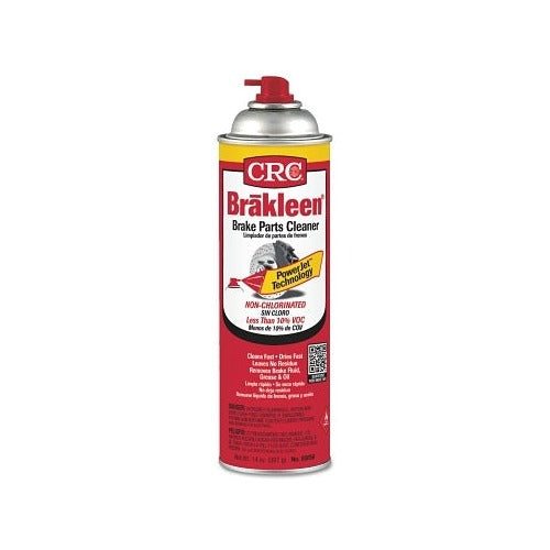 CRC Brakleen brake parts cleaner 20 oz aerosol non-chlorinated less than 10% VOC red yellow label brake cleaner