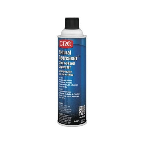 CRC Natural Degreaser citrus-based 20 oz aerosol can with blue label, no chlorinated solvents