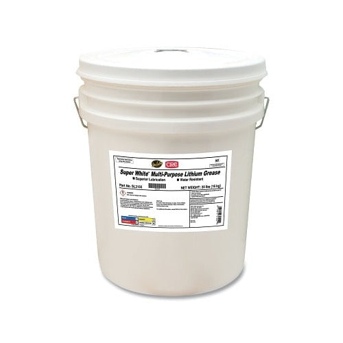 CRC Super White Multi-Purpose Lithium Grease 35 lb white plastic pail water-resistant industrial grease