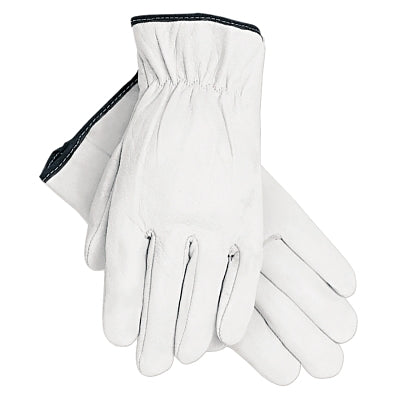 Premium Grade Grain Goatskin Drivers Gloves, 3601, Large, Unlined, White