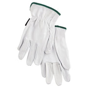 Premium Grade Grain Goatskin Drivers Gloves, 3601, Medium, Unlined, White