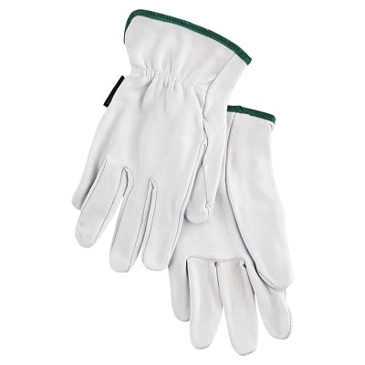 Premium Grade Grain Goatskin Drivers Gloves, 3601, Medium, Unlined, White