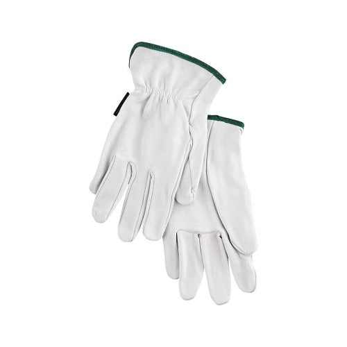 Premium Grade Grain Goatskin Drivers Gloves, 3601, Medium, Unlined, White