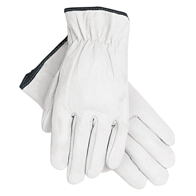 Premium Grade Grain Goatskin Drivers Gloves, 3601, X-Large, Unlined, White