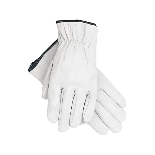 Premium Grade Grain Goatskin Drivers Gloves, 3601, X-Large, Unlined, White