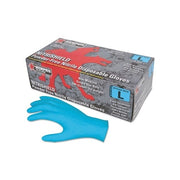 Nitrile Disposable Gloves, NitriShield, Rolled Cuff, Unlined, X-Large, Blue, 4 mil Thick, Powder Free