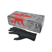 MCR Safety NitriShield Stealth Xtra 6062 nitrile disposable gloves medium black powder-free 100-count box shown