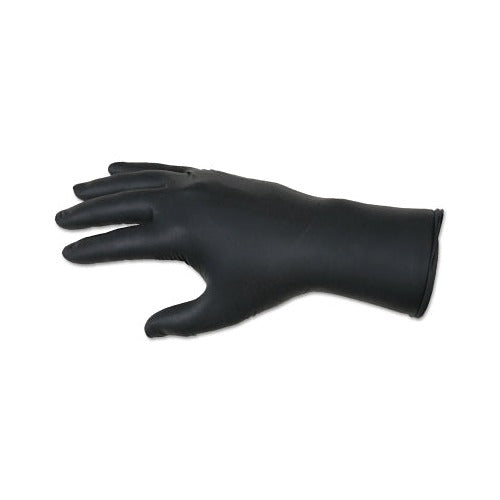 MCR Safety NitriShield powder-free nitrile disposable gloves, blue, 4 mil, rolled cuff, box of 100 with single glove