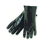 MCR Safety 6300 economy dipped PVC gloves large 14 in black smooth coating extended cuff pair shown