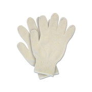 MCR Safety 9506LM string knit gloves large hemmed heavy-weight natural white cotton knit work gloves pair