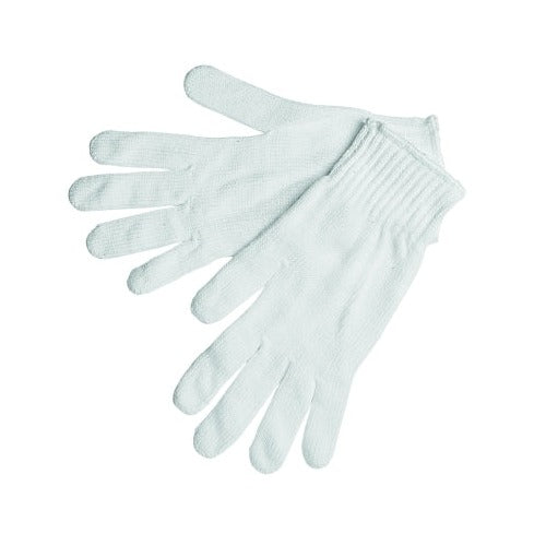 MCR Safety string knit gloves medium, heavy weight natural cotton, knit wrist cuff, multipurpose work gloves