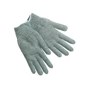 MCR Safety knit gloves large hemmed cuff heavy weight gray cotton blend general purpose work gloves
