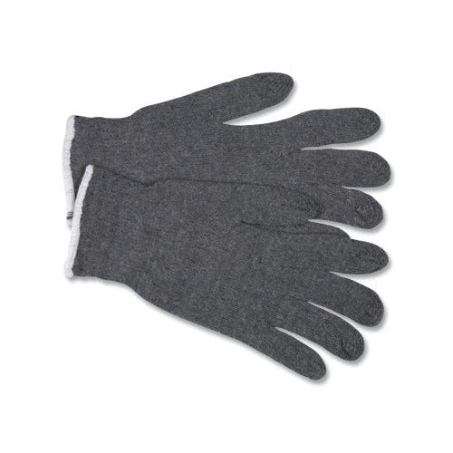 MCR Safety string knit gloves large size gray regular weight knit wrist cuff safety gloves