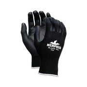 MCR Safety Memphis 9669 NXG black PU coated work gloves medium, polyurethane palm on knit shell, work gloves