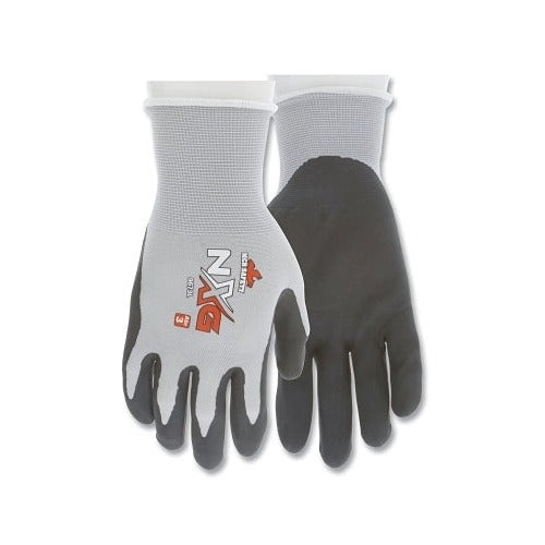 MCR Safety NXG 9673 nitrile coated work gloves X-Large black palm gray nylon shell pair