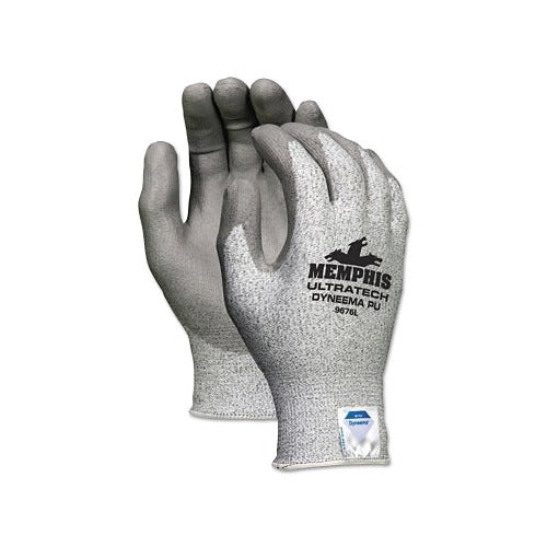 MCR Safety Memphis UltraTech 9676 Dyneema PU-coated cut-resistant gloves medium gray knit shell safety gloves