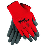 Ninja Flex N9680 15-ga Nylon Rubber-Latex Coated Gloves, Large, Gray/Red