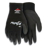 Ninja Ice HPT Palm/Fingertip Coated Insulated Work Gloves, Large, Black