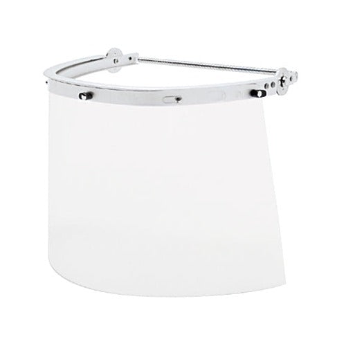 MCR Safety model 102 aluminum rim cam face shield bracket silver 16 in L 8 in H clear visor headgear bracket