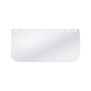 MCR Safety universal faceshield clear uncoated polycarbonate 16 in x 8 in with mounting slots safety faceshield