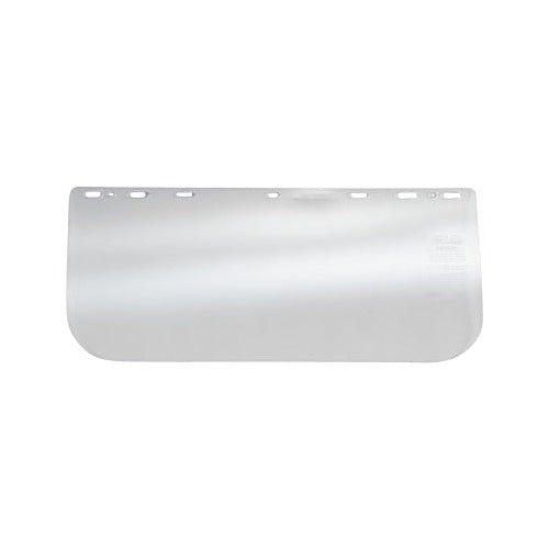 MCR Safety universal faceshield PETG clear 16 in L x 8 in H mounting slots face shield visor