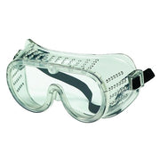 Protective Goggles, Clear/Clear, PVC, Impact Resistant, Elastic Strap