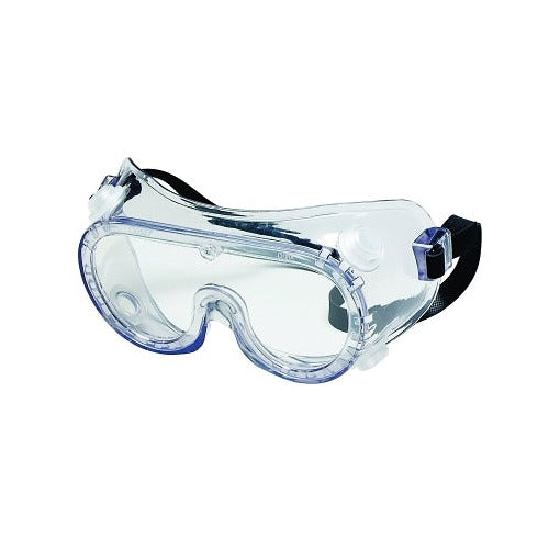 MCR Safety protective goggles clear lens PVC frame indirect vent chemical-resistant elastic strap safety goggles