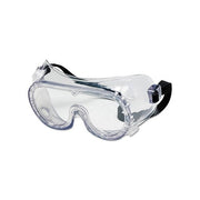 MCR Safety 2235R protective goggles, clear PVC antifog lens, side vents, elastic strap, chemical resistant safety goggles