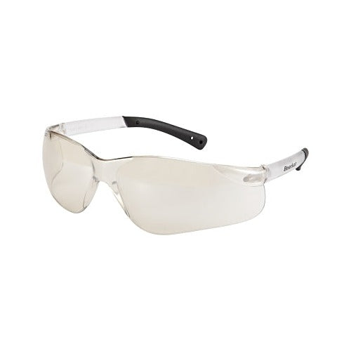MCR Safety BearKat BK1 safety glasses indoor/outdoor clear mirror lens, clear frame with black tips
