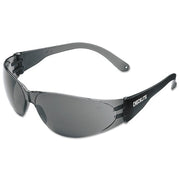 Checklite CL1 Frameless Safety Glasses, Polycarbonate Gray Lens, Duramass, Smoke Polycarbonate Temples