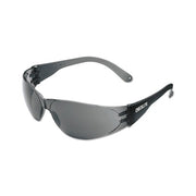 MCR Safety Checklite CL1 frameless safety glasses polycarbonate gray lens black temples protective eyewear