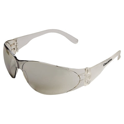 Checklite CL1 Frameless Safety Glasses, Polycarbonate I/O Clear Mirror Lens, Duramass, Clear Polycarbonate Temples