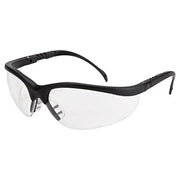 Klondike KD1 Series Protective Eyewear, Clear Polycarbonate Lens, UV-AF Anti-Fog, Black Nylon Frame