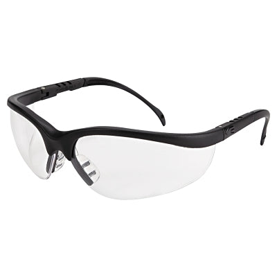 Klondike KD1 Series Protective Eyewear, Clear Polycarbonate Lens, UV-AF Anti-Fog, Black Nylon Frame