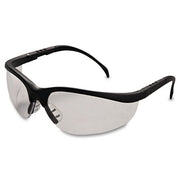 Klondike KD1 Series Protective Eyewear, Clear Polycarbonate Lens, Duramass Hard Coat, Black Nylon Frame