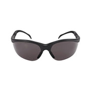 MCR Safety Klondike KD1 protective eyewear, gray polycarbonate lens, black semi-rimless adjustable frame