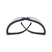 MCR Safety Klondike KD1 safety glasses light blue polycarbonate lens black nylon frame Duramass hard coat eyewear