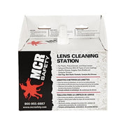 MCR Safety lens cleaning station 8x5 in wall-mount box, anti-fog anti-static wipes for glasses and goggles