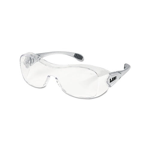 MCR Safety LAW OTG safety glasses clear polycarbonate anti-fog lens wraparound frame over-the-glasses