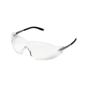 MCR Safety S21 Series protective safety glasses clear polycarbonate lens chrome metal frame wraparound eyewear