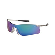 MCR Safety Rubicon T4 safety glasses emerald mirror lens metal frame wraparound rimless design protective eyewear