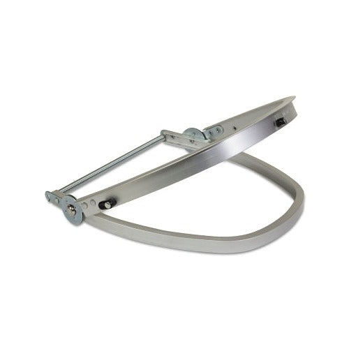 Jackson Safety Model P cap coil spring attachment, dual silver metal arcs with adjustable pivots, face shield mount