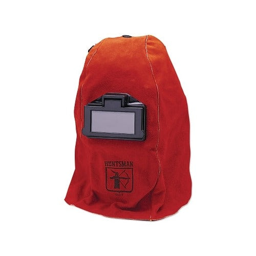 Jackson Safety WH20 860P red leather welding helmet SH10 with black lens window, leather welding helmet
