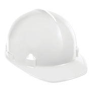 SC-6 Hard Hat, 4-point Ratchet, Front Brim, White