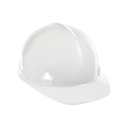 Jackson Safety SC-6 hard hat, white cap style with 4-point ratchet suspension and front brim, safety hard hat
